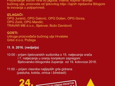 Program Grada Bjelovara na 24. jesenskom međunarodnom bjelovarskom sajmu